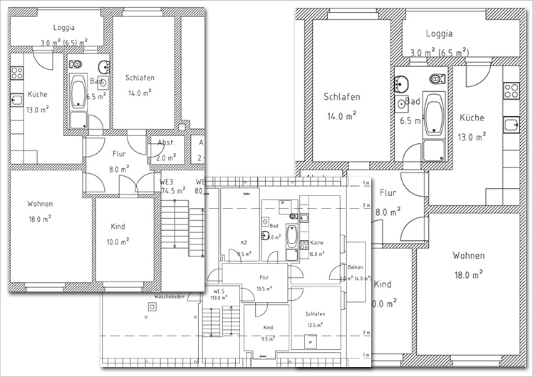 Grundrisse KKSG Lehmannstraße 31, 33