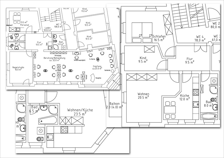 Grundrisse KKSG Leubener Straße 15